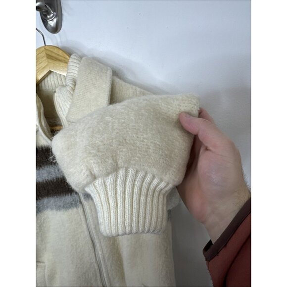 Vintage Myrna 70s Woman L Hippie Boho Jacket Sherpa Lined Nordic - Picture 2 of 9